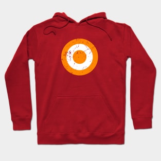 Distressed Orange and White Roundel Hoodie